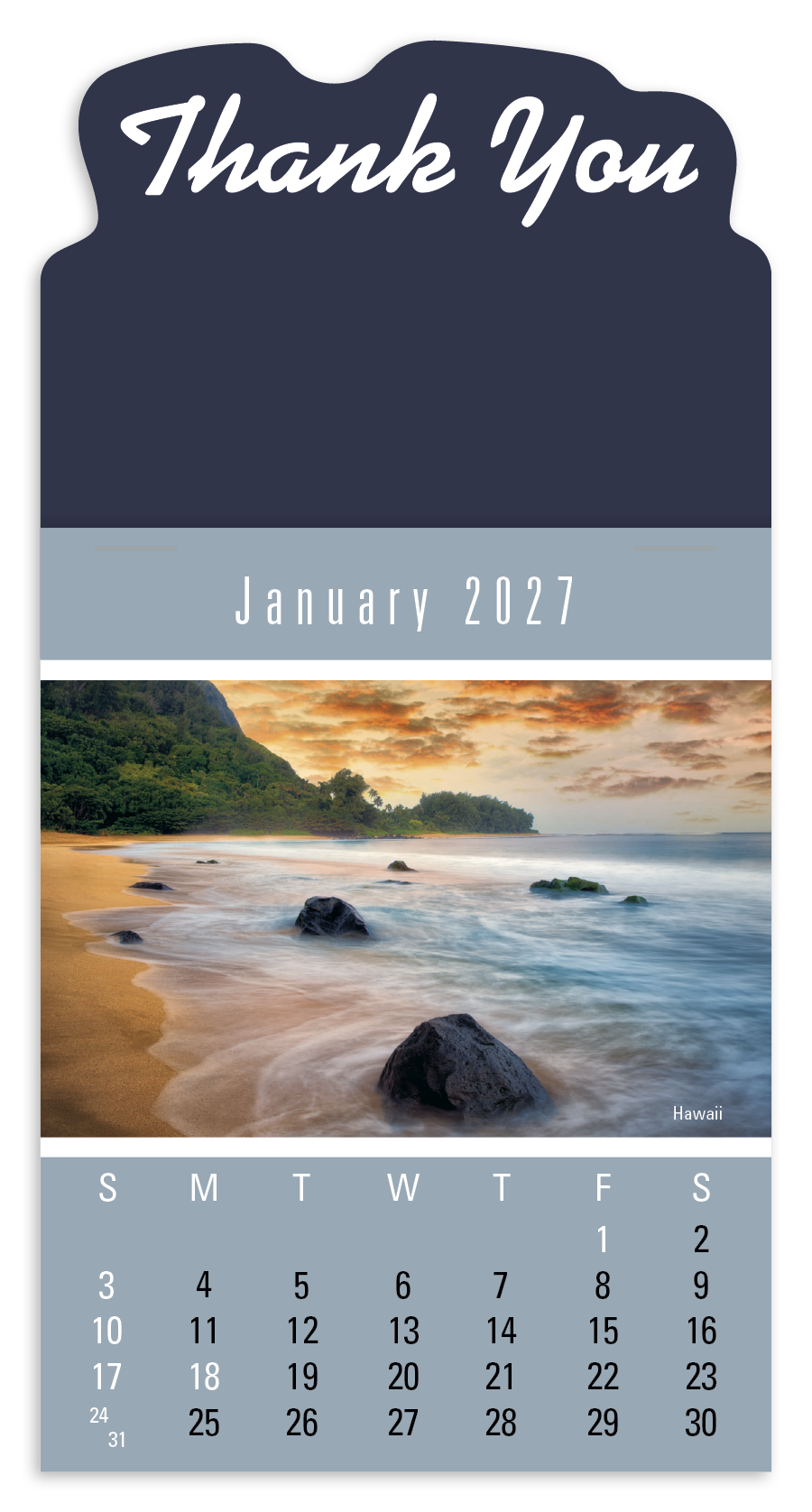 Triumph® Calendars Press-N-Stick Scenic Calendar 24